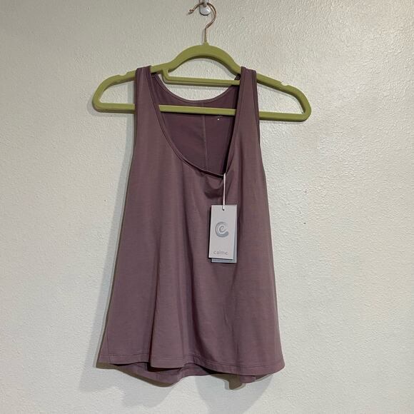 Johnny Was Calme Purple Effect Draped Racer Back Tank Top Sz M NWT - Picture 2 of 11